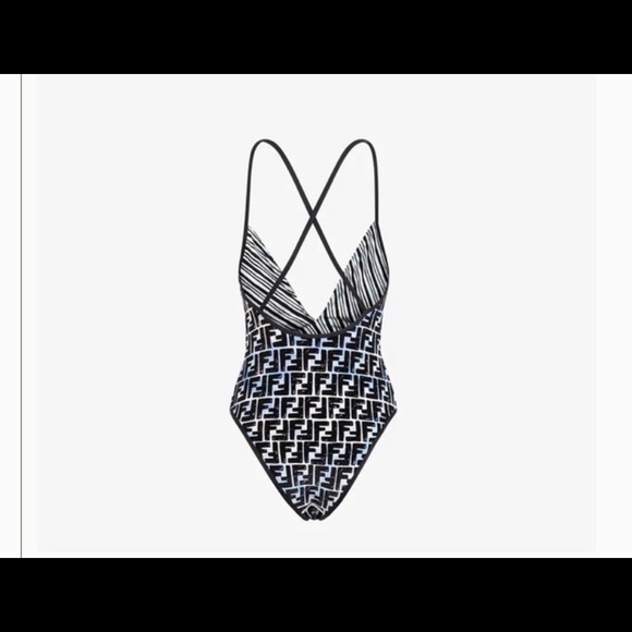 Fendi print swim suit only worn 1x. - Picture 3 of 6